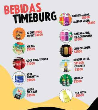 bebidas time burge
