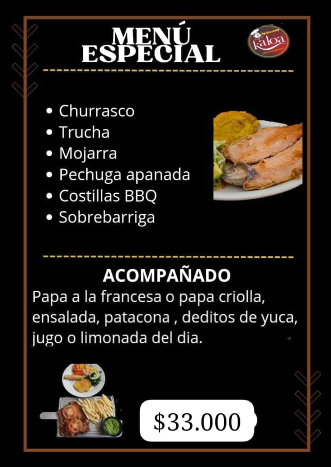 Menú especial 