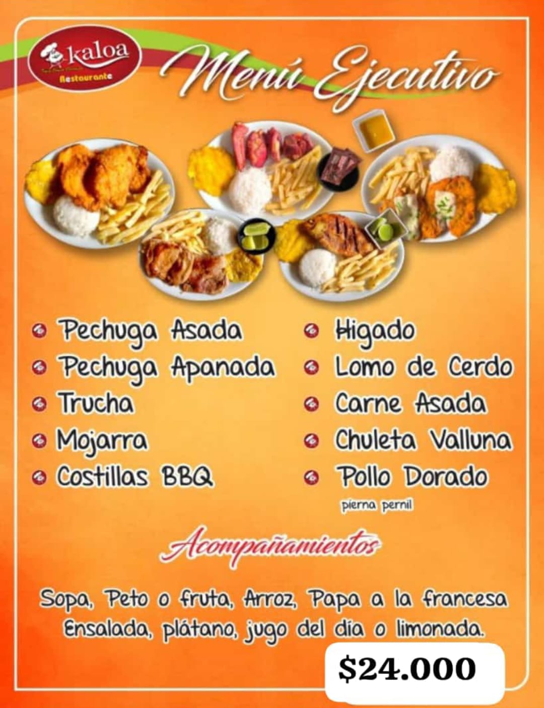 Menú ejecutivo 