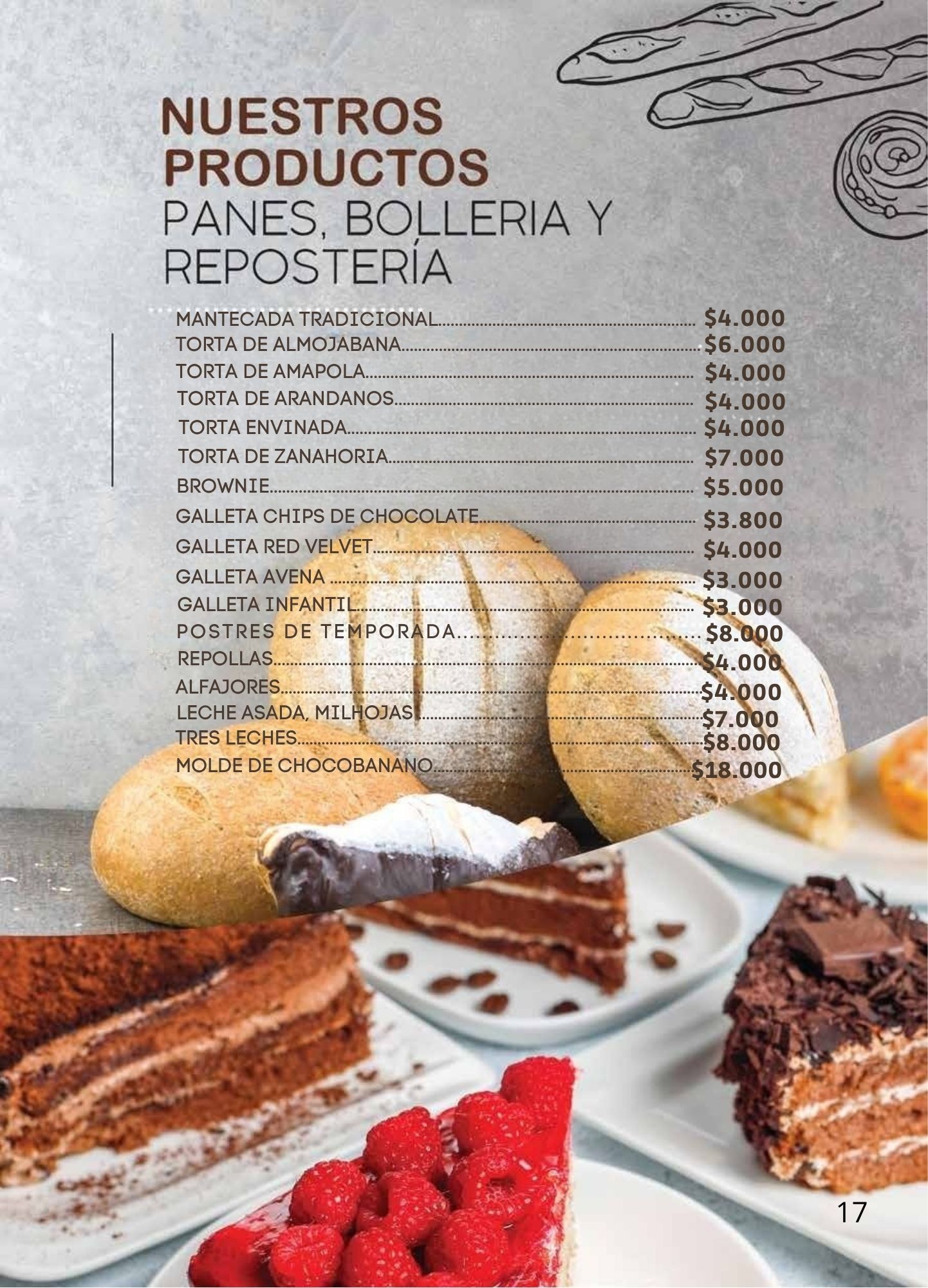 Menú Panadería La Francesa Especializada