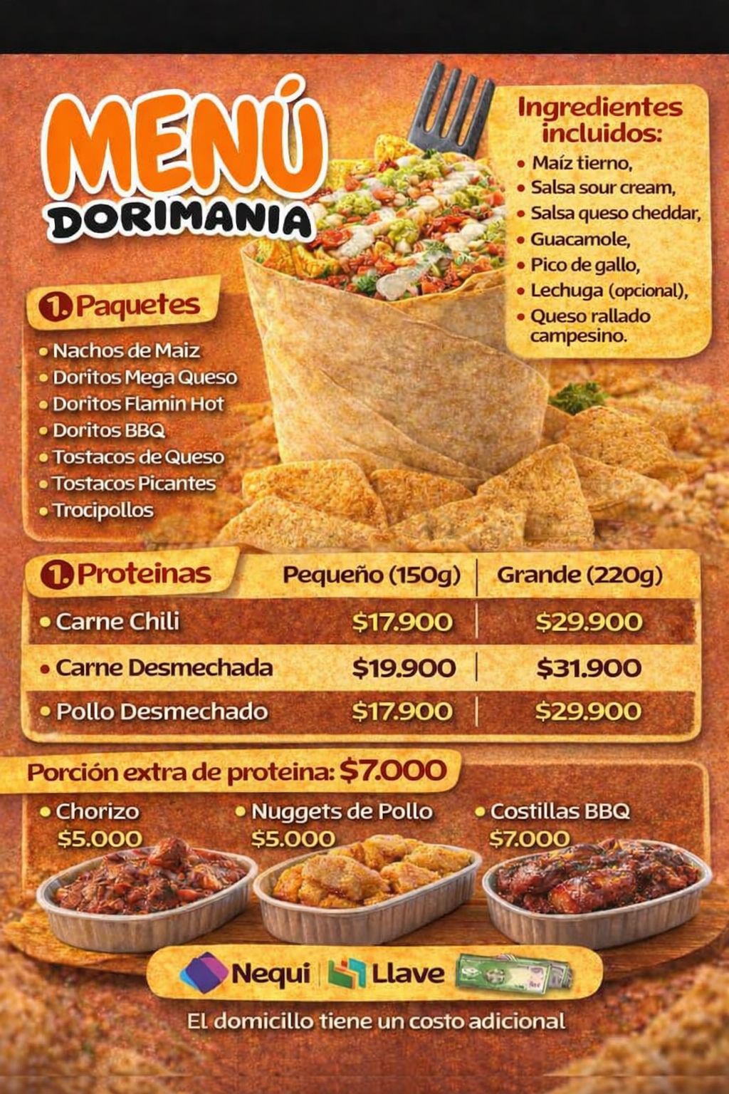 Menú Dorimania CSK