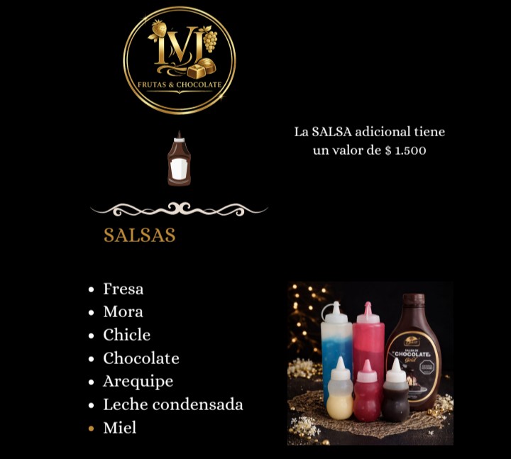 Menú Frutas y chocolates
