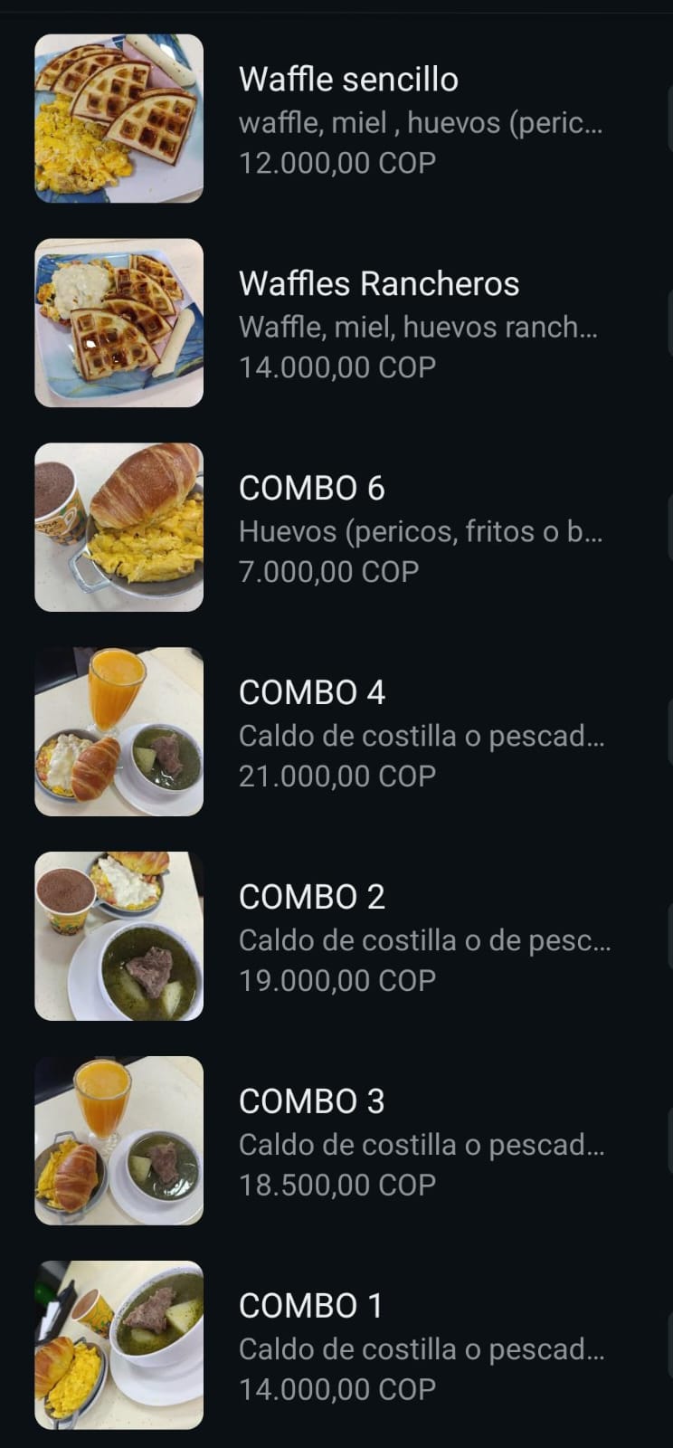 Menú Panetton san jorge