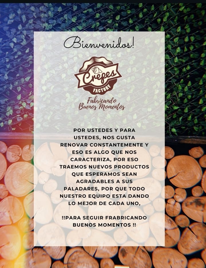 Menú Crepes factory