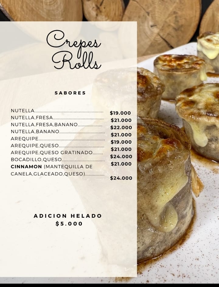 Menú Crepes factory