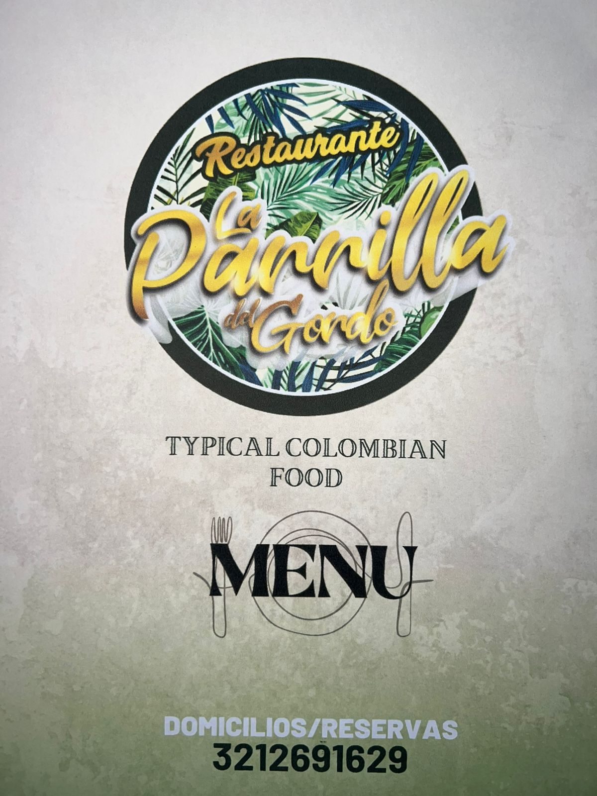 Menú La parrilla del gordo