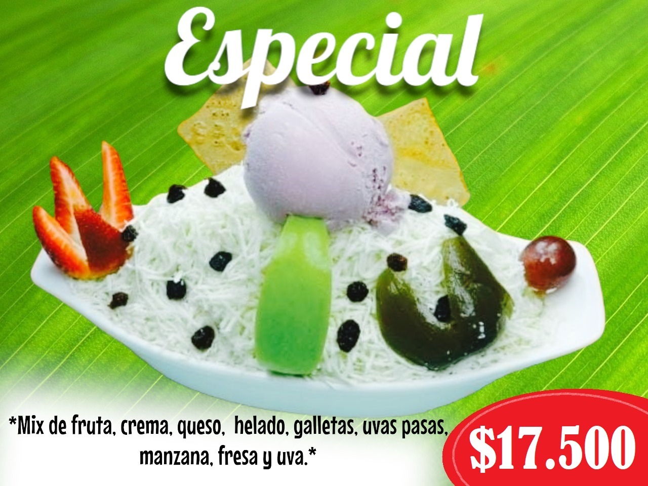 Menú Frutería La Especial