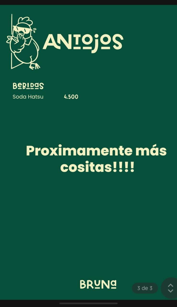 Menú Bruna Bowls