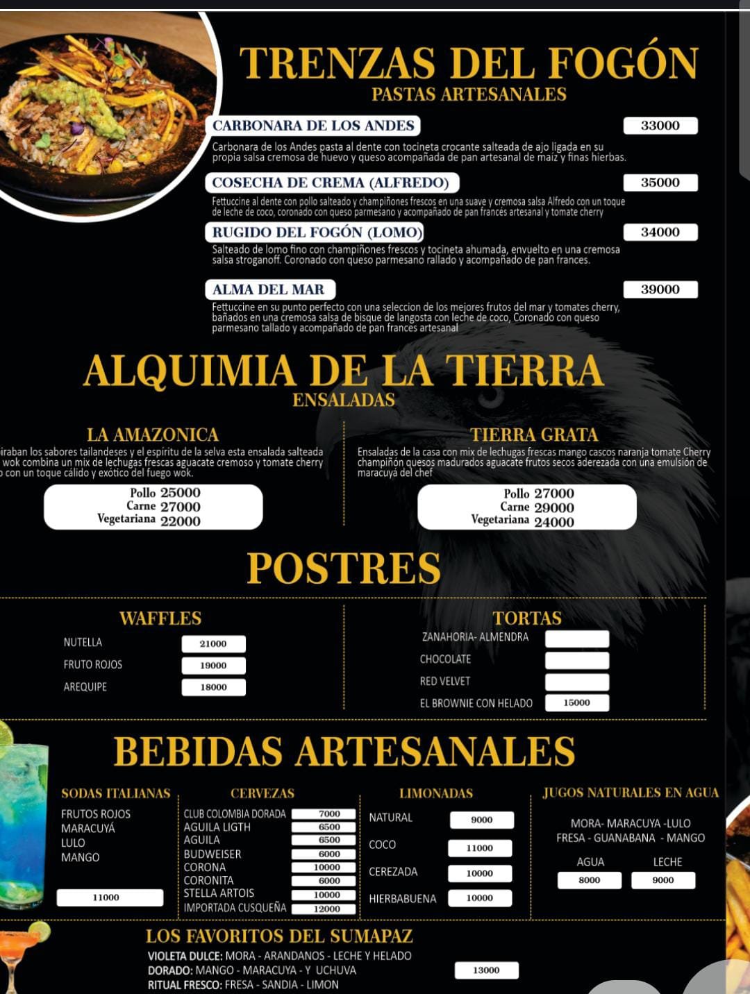 Menú Tierra grata querencia