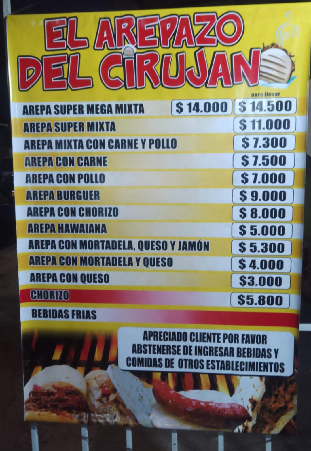 El arepazo del cirujano